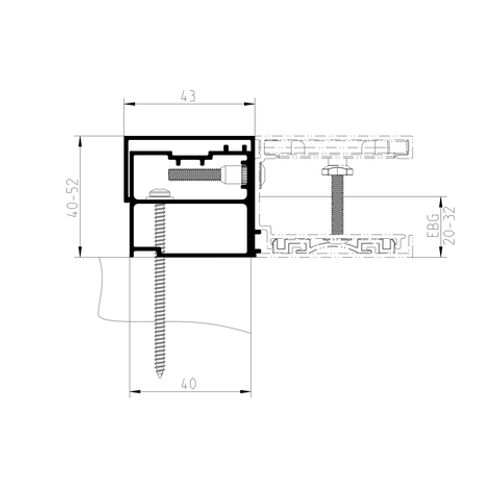 Roth-Schachtanschlussprofil-Melina-2000x35mm-schwarz-1115012111 gallery number 2